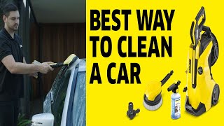 How to Clean the Outside of a Car with a Kärcher Pressure Washer [upl. by Anibur61]