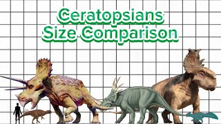 Ceratopsians Size Comparison [upl. by Icken273]