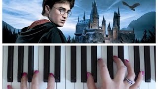 Hedwigs Theme from Harry Potter  EASY Piano Tutorial [upl. by Akinahs424]