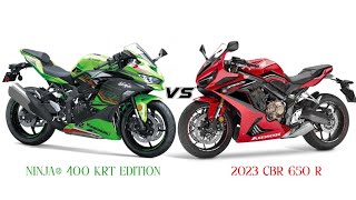 Kawasaki Ninja ZX4R VS Honda Cbr 650 r  Comparison  Mileage  Top Speed  Price  Bike Informer [upl. by Thanasi104]