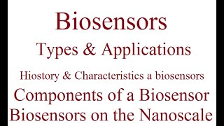 Biosensors  Examples  Types And Applications  Biotechnology [upl. by Ahsikyt]