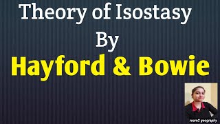 Theory of Isostasy by Hayford amp Bowiemodel and concept of Isostasyroom2 geography [upl. by Aihtnis551]