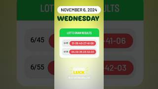 645 655 Live Draw Lotto Result  November 6 2024 Wednesday 9 PM lottoresulttoday [upl. by Naoh]