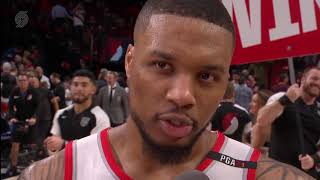 Damian Lillard quotI always talk about wanting to go down as the best Blazerquot  March 18 2019 [upl. by Dixie880]