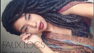 Faux Locs Tutorial with Marley Hair Dreadlock extentions  Protective S [upl. by Roane868]