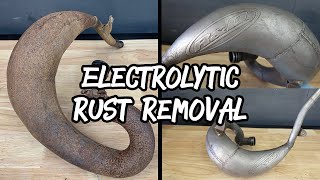 Rust Removal Using Electrolysis on a Two Stroke Expansion Chamber [upl. by Mack]