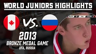 Canada vs Russia 2013 WJC Bronze Medal Game extended highlights [upl. by Aidam761]