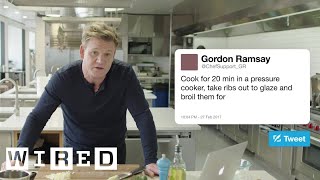 Gordon Ramsay Answers Cooking Questions From Twitter  Tech Support  WIRED [upl. by Sairu]