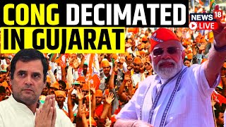 Gujarat Election Results Live  BJP Edges Close To Historic Win  Election Result Live  News18 Live [upl. by Hsirap728]