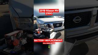 2019 NISSAN NV3500 BATTERY REPLACEMENT automobile mechanic youtubeshorts diy snapon milwaukee [upl. by Zetana]