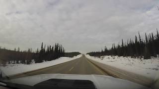 Hinton to Grande Cache Alberta  Winter  Timelapse [upl. by Ahsilahk817]