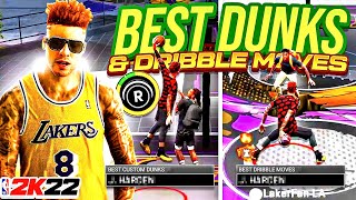 THE BEST DUNK CREATOR AND DRIBBLE MOVES FOR ALL SLASHERS IN NBA 2K22 NEXT GEN [upl. by Nosredna]