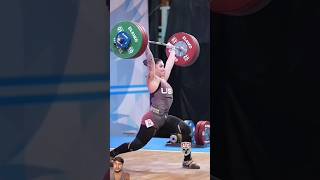 Mattie Rogers 81kg🇺🇸 with helluva attempt at 144 kg317lbs  cleanandjerk weightlifting sports [upl. by Jorry707]