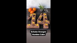 Schoko Orangen Number Cake [upl. by Astor]