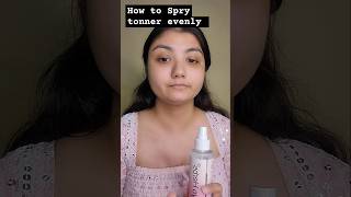 How to spry Tonner evenly tonner skinprep skincare ctm makeup [upl. by Giovanni]