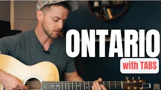 Novo Amor Ontario Guitar Tutorial  TABS [upl. by Ninerb]