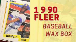 1990 Fleer Baseball Cards Wax Box Opening  Looking for ERRORS [upl. by Ellemrac]