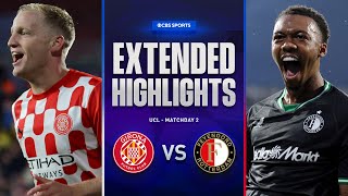 Girona vs Feyenoord Extended Highlights  UCL League Phase MD 2  CBS Sports Golazo [upl. by Merell]