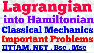 lagrangian in to hamiltonian imp problems classical mechanics [upl. by Ithaman]