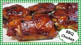 How to Make Easy BBQ Chicken in the Oven  Basic Barbecue Chicken Recipe [upl. by Corabelle]