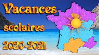 CALENDRIER DES VACANCES SCOLAIRES 2020  2021 fr [upl. by Adlesirg]