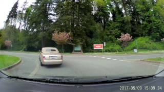 20170509 a gold Rolls Royce speeding in a school zone [upl. by Eidarb]