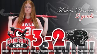 Keene State Field Hockey Highlights at Plymouth State 10122024 [upl. by Arrotal576]