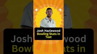 Josh Hazlewood Bowling Stats in Test shorts [upl. by Frodine158]