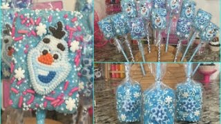 FROZEN Olaf Rice Crispy Treat PopsHow To [upl. by Buckley316]