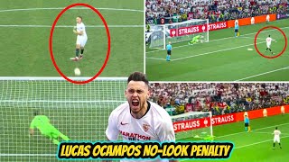 Sevillas Lucas Ocampos Took a Nolook Penalty in Europa League Final It Was Outrageous [upl. by Jardena]