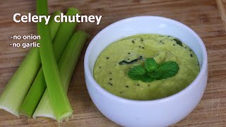 New Recipe Celery Chutney  Side Dish Recipe  Celery Side Dish [upl. by Nnaed628]