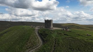 Rivington Pike and Terraced Gardens Chorley 4K Drone Footage [upl. by Malynda270]