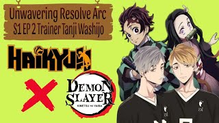 S1 EP 2  Trainer Tanji Washijo  Haikyuu x Demon Slayer Skit  Haikyuu Texts [upl. by Nolaf977]