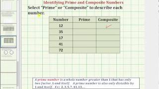 Determine Prime and Composite Numbers Common Core 34 Math Ex 20 [upl. by Ferrand]