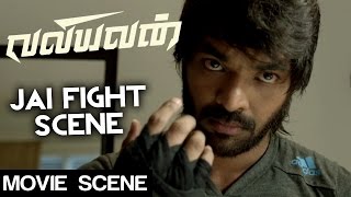 Valiyavan  Jai Fight Scene  Andrea  DImman  Saravanan [upl. by Polky]