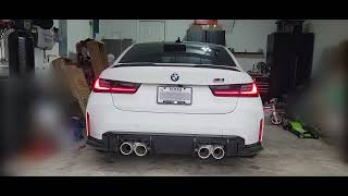 2022 G80 M3 Remus Race Exhaust w Stock Secondary Cats [upl. by Kciregor]