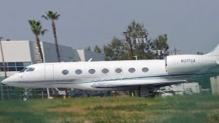 Gulfstream G500 N317GA takeoff from VNY [upl. by Alledi56]