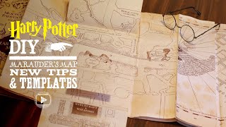 Marauders Map New Tips and Templates Harry Potter DIY [upl. by Crary]