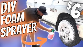 DIY Foam Sprayer at Home  How to make a pump sprayer foam [upl. by Ahtibbat]