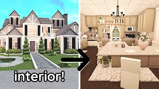 Decorating My Modern Family Bloxburg House Interior Build Part 2 [upl. by Seagrave]