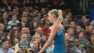 2012 BNP Paribas Showdown Sharapova vs Wozniacki Highlights [upl. by Lippold]