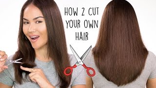 How To Cut Your Own Hair l DIY HAIRCUT TUTORIAL  Maryam Maquillage [upl. by Schilt]