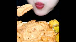 Korean cheese rice cake asmr asmrsounds mukbangers asiancuisine food asmrfood [upl. by Llehsam]