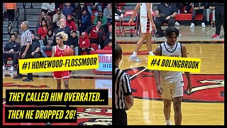 1 HOMEWOODFLOSSMOOR vs 4 BOLINGBROOK was ELECTRIC Gianni Cobbs amp Bryce Heard BOTH drop 26 [upl. by Sianna195]