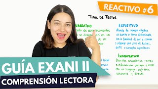 GUÍA EXANI II 🎓 Reactivo 06  Comprensión lectora  UABC  UV  UAEMEX  UADY  UAEH [upl. by Eednil]