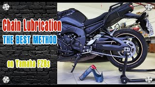 The Best Method of Motorcycle Chain Lubrication on Yamaha FZ8s [upl. by Web]