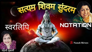 swarlipinotation of Ishwar Satya hain SATYAM SHIVAM hindi Bollywood song by Lata Mangeshkar [upl. by Craven138]