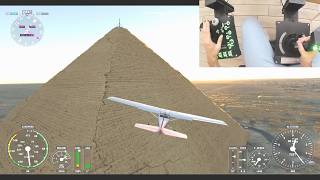 Microsoft Flight Simulator  Logitech X56 Hotas  4K Pyramids  Cessna152 [upl. by Errised]