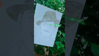 Bhagat Singh Drawing 🙏🙏 ytshorts jaihind bhagatsingh [upl. by Nichola]