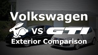 Volkswagen Golf vs GTI Exterior Comparison MK5 [upl. by Pierre104]